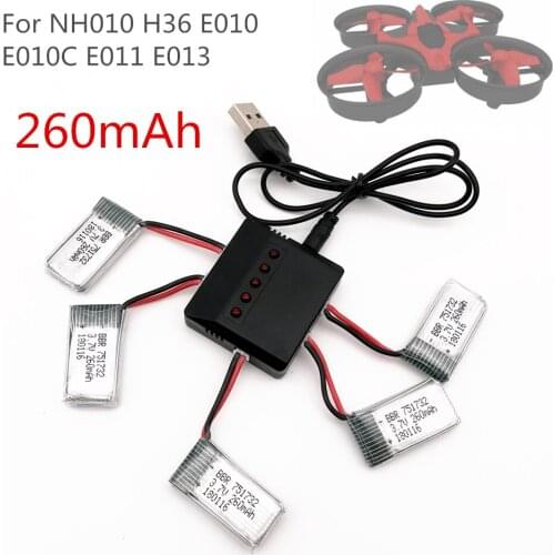 H36 Battery 3.7V 260mAh Lipo Battery For E010 E011 E012 E013 For Furibee F36 NH010 H36 RC Quadcopter drone Parts