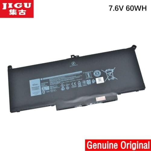 JIGU Original F3YGT Laptop Battery For DELL Latitude 12 7280 7000 7480 0DM3WC DM3WC 2X39G 7XINbox 7.6V 60wh