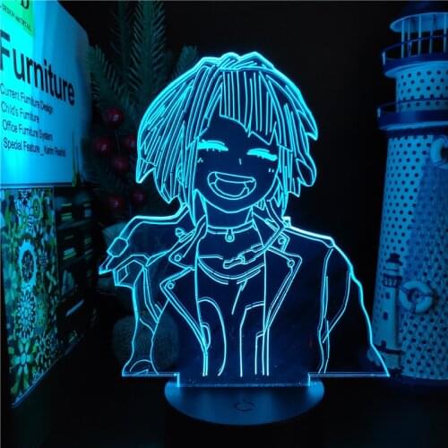 Anime MY HERO ACADEMIA 3D Lamp Boku no Hero Academia Jiro Kyoka Led Night Light Lamp for Bedroom Decor Kids Gifts Manga Gadget