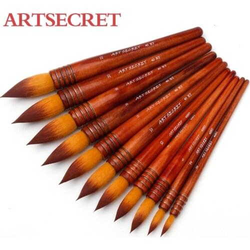 Good quality Free shipping brush 40RT Yellow fat round head soft fur