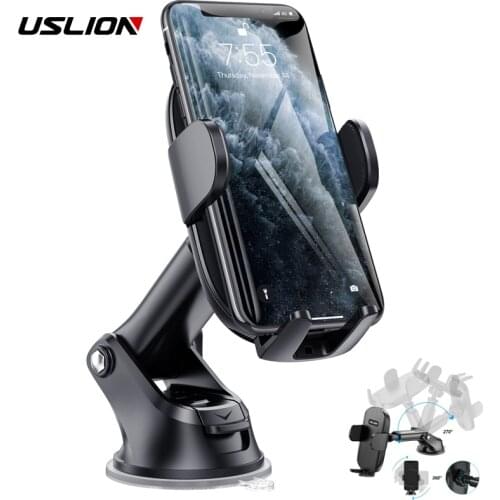 USLION GPS Telefon Mobile Cell Sucker Car Phone Holder Mount Stand Support For iPhone 12 11 8 7 Pro Max X Samsung Xiaomi Huawei