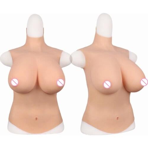 CDEG Cup Half Body Artificial Silicone Breast Forms For Performer Transsexual Halloween Masquerade Crossdress Props Fake Boobs