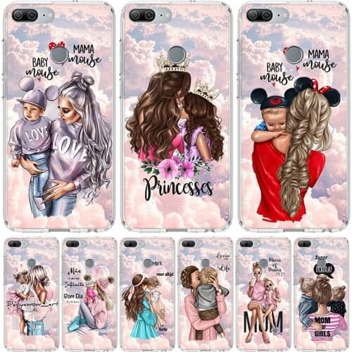 Fashion Girl Super Baby Mom Cover Phone Case for Huawei Y5 Y6 Y7 Y9 2019 Honor 8A 8S 8X 7A 7X 9 10 20 Lite Pro 10i20i Y9S Coque