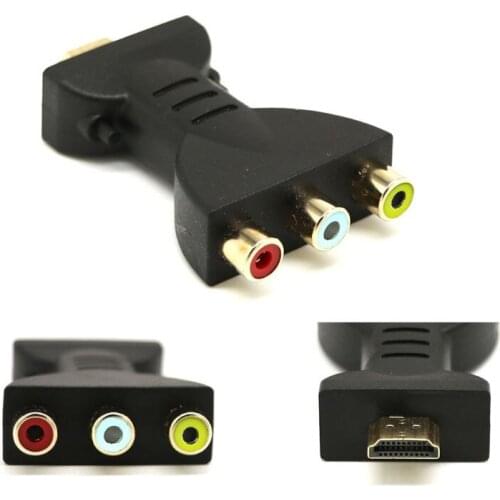 T3EE AV Digital Signal HDMI-compatible To 3 RCA Adapter Component Converter