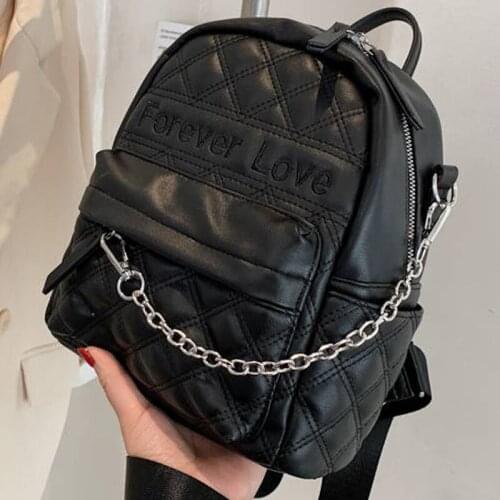 DORANMI Diamond Lattice Backpack For Women 2021 Solid Rucksack Female Luxury Brand Designed Backpack Schoolbag Mochila Bag SB631