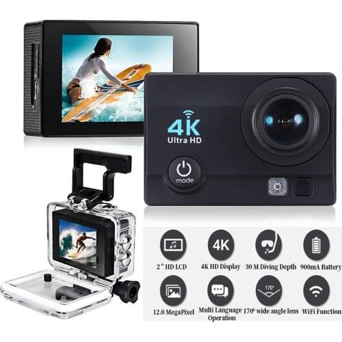 Action Camera Ultra HD 4K/30fps sports Camera 16MP 170D WiFi Camera 30M Waterproof Helmet Cam Video Recording Cameras Sport DV