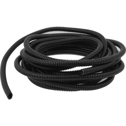 Uxcell 10mm Outside Dia Corrugated Bellow Conduit Tube for Electric Wiring Black 4.5mm x 10m (D x L)