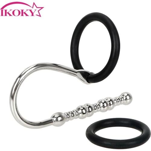 IKOKY 3pcs/set Catheters Sounds Stainless Steel Urethral Dilators Catheters Penis Plug Male Chastity Device Sex Toys For Men