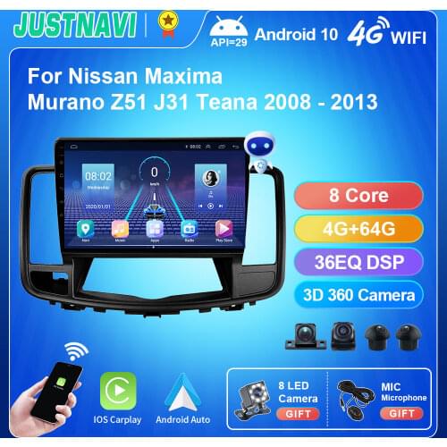 Car Radio For Nissan Teana J32 2008-2013 Android No 2 din Camera Video Multimedia Player GPS Carplay DVD Auto Voice Control WIFI