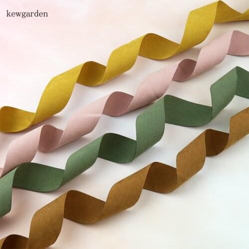Kewgarden Twill Fabric Layering Cloth Ribbons 1.5" 1" 38 25 10mm Handmade Tape Cotton Ribbon DIY Bow tie Hair Accessories 8Meter