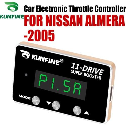 KUNFINE Car Electronic Throttle Controller Racing Accelerator Potent Booster For NISSAN ALMERA -05 Before Tuning Parts 11 Drive