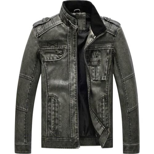 Hot Sale Winter Military Jackets Men Outwear Tactical Bomber Jacket Fashion Pilot PU Motorcycle Faux Leather Jacket Coats