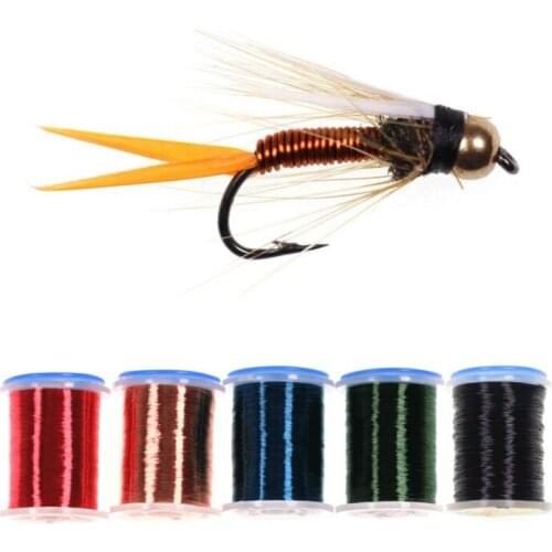 5 Colors Fly Tying Floss Thread 210D Silky Yarns Fly Fishing Tying Line High-Gloss Fly Hook Hook Wire for Jig Ice Copper Line