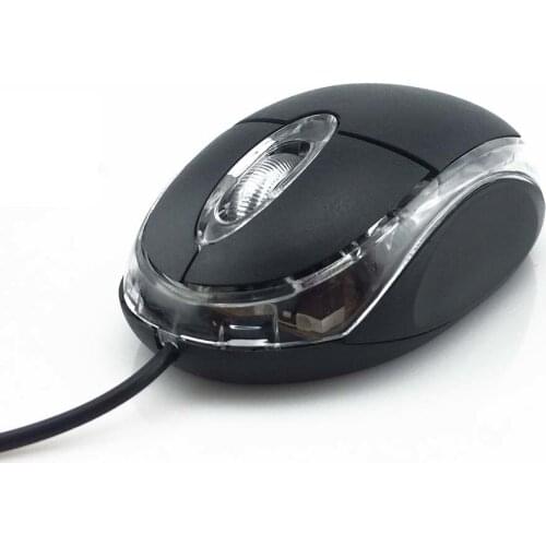 Mini Wired Mouse 1600 DPI Simplicity Small Hand Mause Ergonomic USB 3D Portable Optical Mice With LED Light Kid For PC Laptop