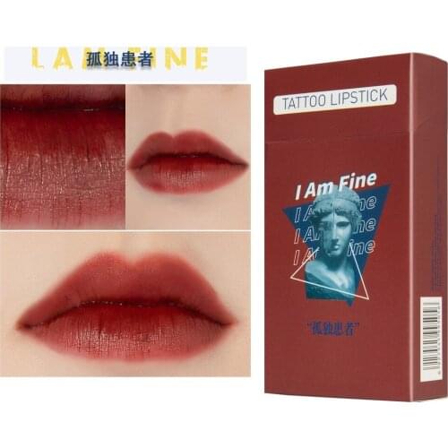 Creative Cotton Swabs Cigarette Case Lip Gloss Lip Stain Easy To Color for Beginners Portable Nude Makeup Natural Lip Makeup