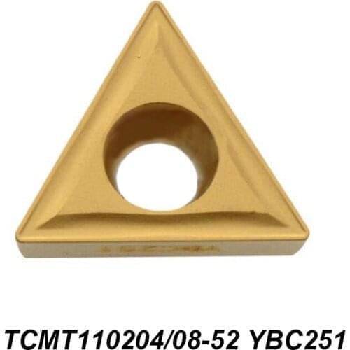 Original TCMT 110204 110208 TCMT110204-52 TCMT110208-52 YBC251 Triangular Boring Cutter CNC Tool External Turning Holder Insert