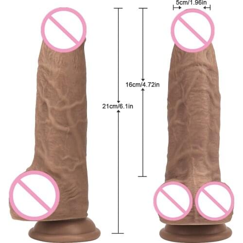 Skin Feeling Realistic Dildo Soft Material with Strong Suction Cup Sex Toys for Female Masturbation G-Spot Orgasm Sex Products