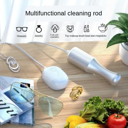 Beauty as input ultrasonic cleaning stick one key operation glasses fruit and vegetable makeup brush cleaner intelligent cleanin