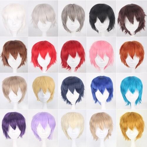 Ccutoo Kain Akatsuki/Cain Akatsuki 10" Golden Short Fluffy Layered Cosplay Wigs Heat resistance fiber Synthetic Hair