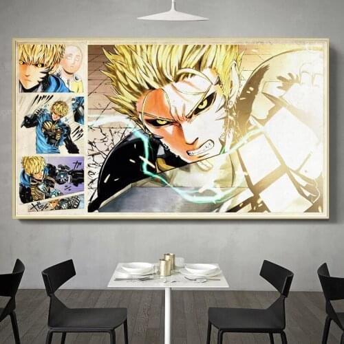 One Punch Man Poster Anime Manga Scroll Poster Wall Art Print Decor,20 x 28 Inches,No Frame