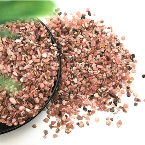 Drop Shipping 50g 3-5mm Natural Rhodochrosite Quartz Crystal Gravel Bulk Chip Stones Healing Reiki Natural Stones and Crystals