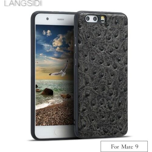 Luxury brand phone case ostrich grain full-wrapped phone case For Huawei Mate9 phone case full handmade custom processing