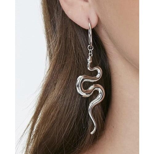New Women Fashion Street Shot Popular Snake Shaped Pendant Earrings Drop Earring