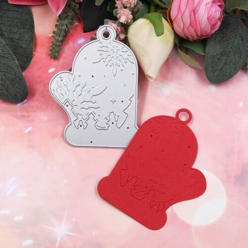 Six Christmas Tag Decorations Metal Cutting Dies For DIY Scrapbooking Cards Decorative Craft Embossing