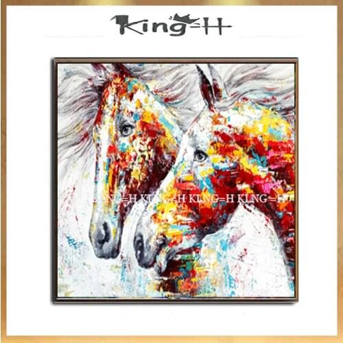 Modern Abstract Wall Art Frameless picture on wall acrylic painting abstract oil painting unique gift paint oil paintings Horses