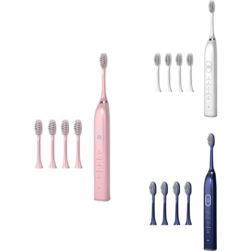 Ultrasonic Electric Toothbrush USB Rechargeable 5 Modes Toothbrush Waterproof Whitening Teeth Brush