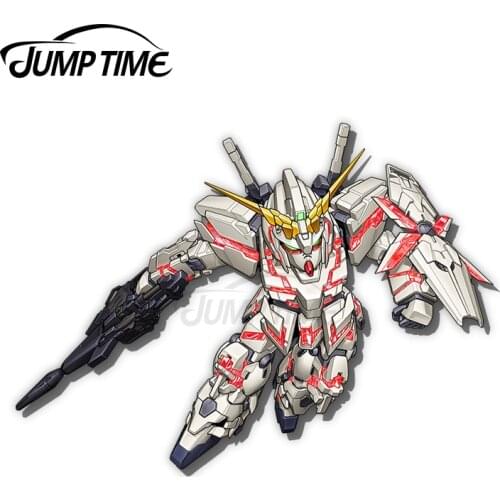 Jump Time 13 x 5.8cm For Gundam RX-0 Unicorn SRW Car Stickers JDM Vinyl Air Conditioner RV VAN Decal Car Accessories Graphics