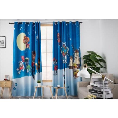 Custom curtains modern minimalist bedroom study blackout cartoon curtains Decoration curtains