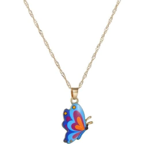 YADA Fashion INS Cartoon Butterfly Shape Chain Presents&Necklace For women Necklaces Statement Butterfly Necklace Gift SE200047
