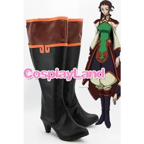 Code Geass Zhou Xianglin Cosplay Boots Shoes Anime Party Cosplay Show Boots Custom Made for Adult Women Shoes