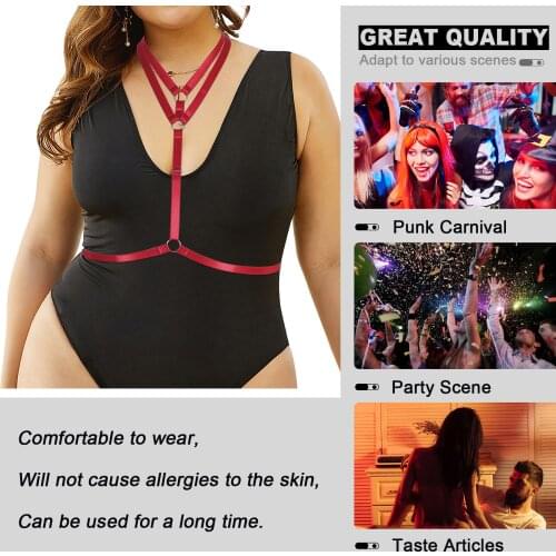 Plus Size Women Harness Halter Chest Sculpture Top Belt Sexy Lingerie Body Harness Bra Open Chest No Cup Bdsm Exotic Costume