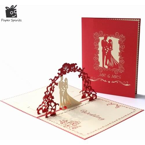 Wedding Invitations Greeting Cards 10pcs with Envelope for Wedding Customizable