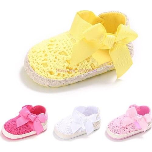 DHL 100pair First Walker Baby Shoes Infant Princess First Walkers Prewalker Shoes Bow Shoes