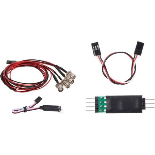 2 Set RC Car Part: 1 Pcs LED Lamp Light Control Switch Panel System & 1 Set 4 LED Light Kit with 3CH Lamp Control Panel