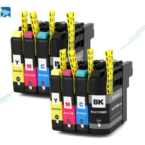 2sets Compatible ink Cartridge LC123 for brother DCP-J4110DW J4410DW J4510DW J4610DW J4710D J552DW J152W J870DW /J650DW /J470DW