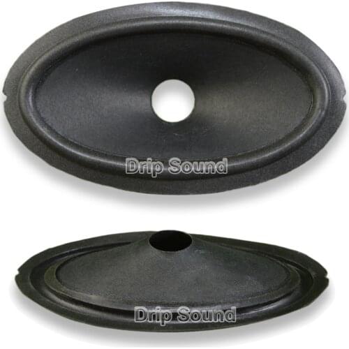2pcs 5" x 3" inch 130x75mm 15.5mm Core Speaker Elliptical Cone Paper Basin Woofer Drum Paper Foam Edge Trumper Bass Repair Parts
