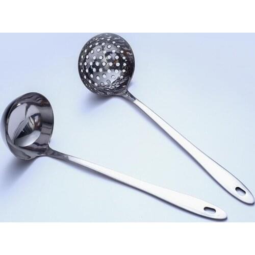 2pcs Thickening small round stainless steel kitchen utensils and appliances spoon scoop
