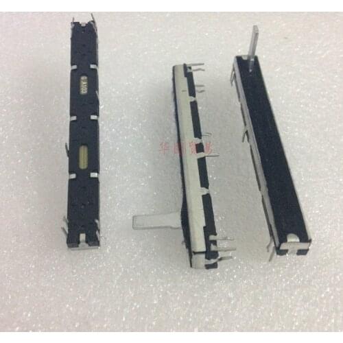 4pcs Straight Slide Potentiometer A10Kx2 For Peavey Mixer / Shank Length 15MM Variable resistors Stereo Fader