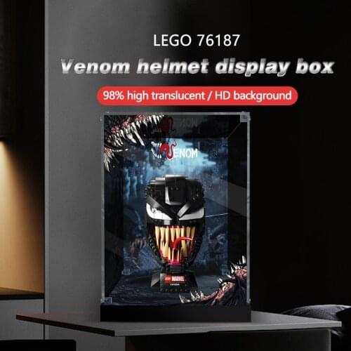 Acrylic Display Box For 76187 Venom Helmet Building Blocks Display Case (Not Include The Model)
