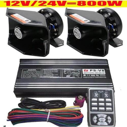 Car Microphone High decibel Car Warning Alarm Siren Horn PA Speaker MIC System 12V/24V