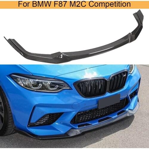 Car Front Bumper Lip Spoiler for BMW 2 Series F87 M2C Competition 2018-2020 Front Bumper Lip Spoiler Splitter Guard Carbon Fiber