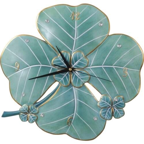 Creative Large Wall Clock Luxury European Modern Leaf Silent Watch Wall Creative Living Room Duvar Saati Wall Decoration ZB5WC