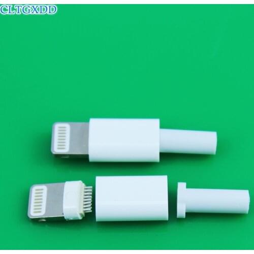 Cltgxdd Welding Type 8Pin Male Plug USB Connector Adapter Converter for iphone plus 3.0mm cable