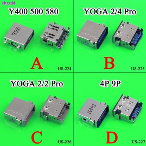 Cltgxdd USB 2.0 3.0 4Pin 9Pin Female Socket Connector Data Charging Plug For Lenovo Laptop Yoga 2 11 11S 4 Pro Y400