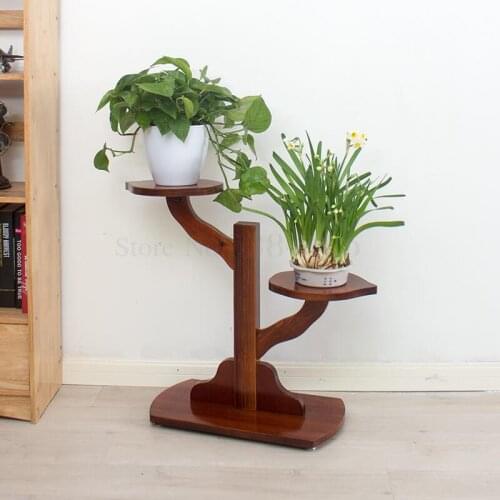Wood Wooden Hanging Orchid Green Flower Stand Solid Living Room Floor Type Multi-layer Single Modern Minimalist Flowe