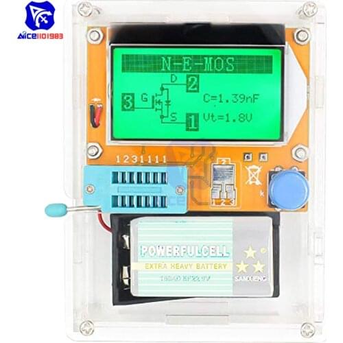 Diymore Mega328 LCR-T4 Transistor Tester Diode Triode Capacitance Resistance Inductance Multimeter Module with Transparent Case